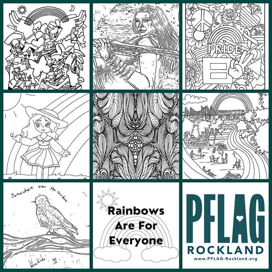 32 Artists Follow The Rainbow To Pflag Rockland's Coloring Book