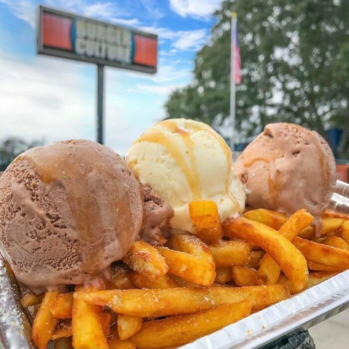 Ice cream and fries