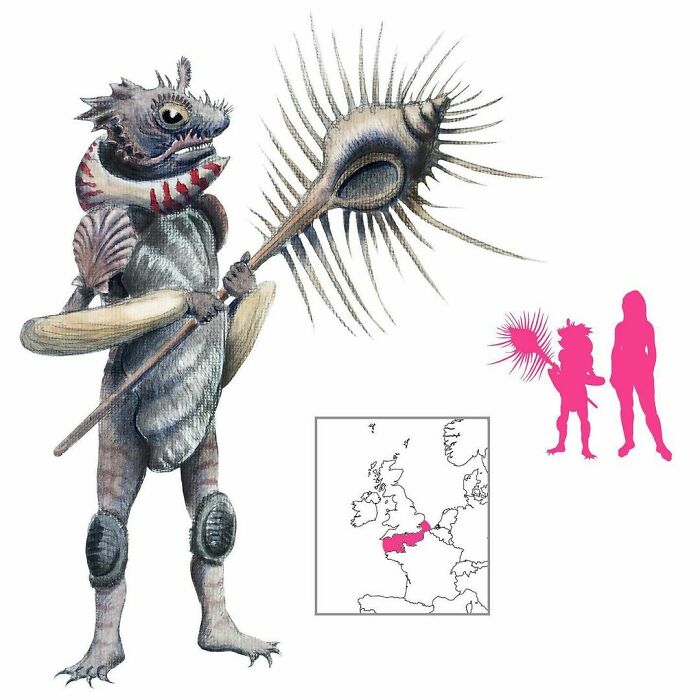 The Arragousets Are Guernsey Sea-Fairies That Invaded The Land Long Ago. In Retrospect It’s Implied That They’re Human In Appearance, But At The Time It Was A Good Excuse To Draw A Scowling Sea-Fairy Decked In Shell Armor