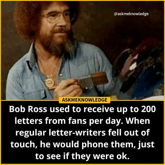 Man in blue shirt holding paintbrush, related to interesting facts shared by Instagram page.