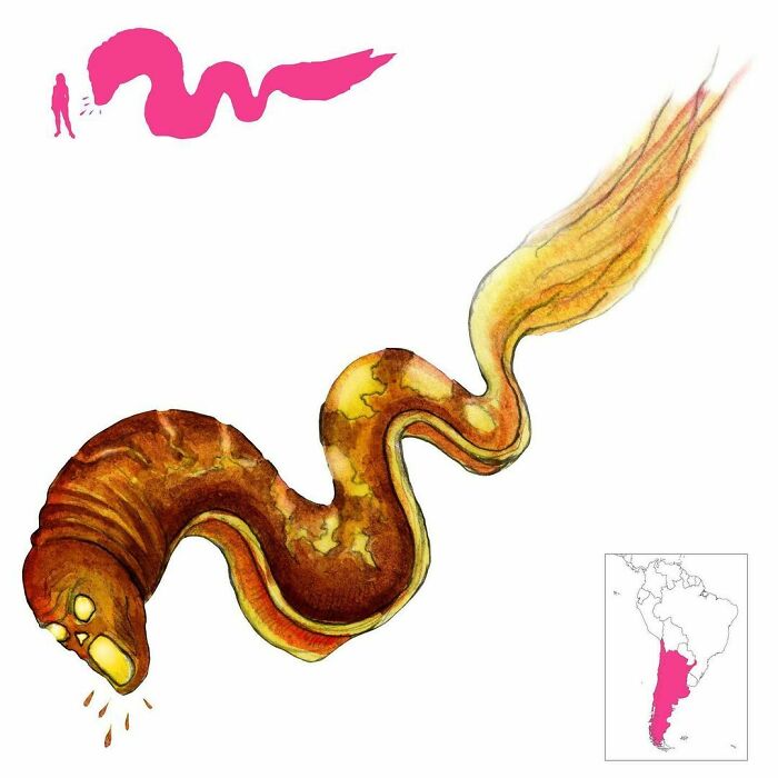 The Cherruve Is The Araucanian Meteorite Spirit. It Usually Resembles A Serpent With A Human Head. It Lives Underground, And Streaks Across The Sky By Night. Its Appearance Is An Ill Omen