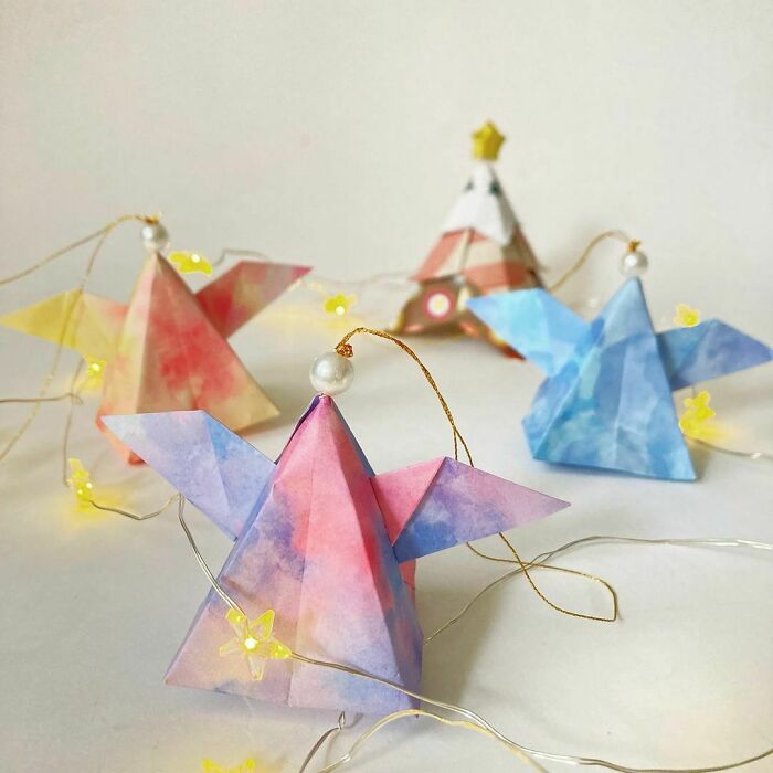 an angel ornament origami