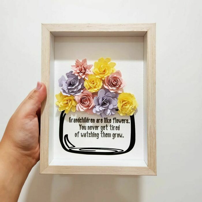 First Attempt At Paper Flowers As Part Of Grandma's Birthday Present 9 Flowers For Each Of Her Grandchildren