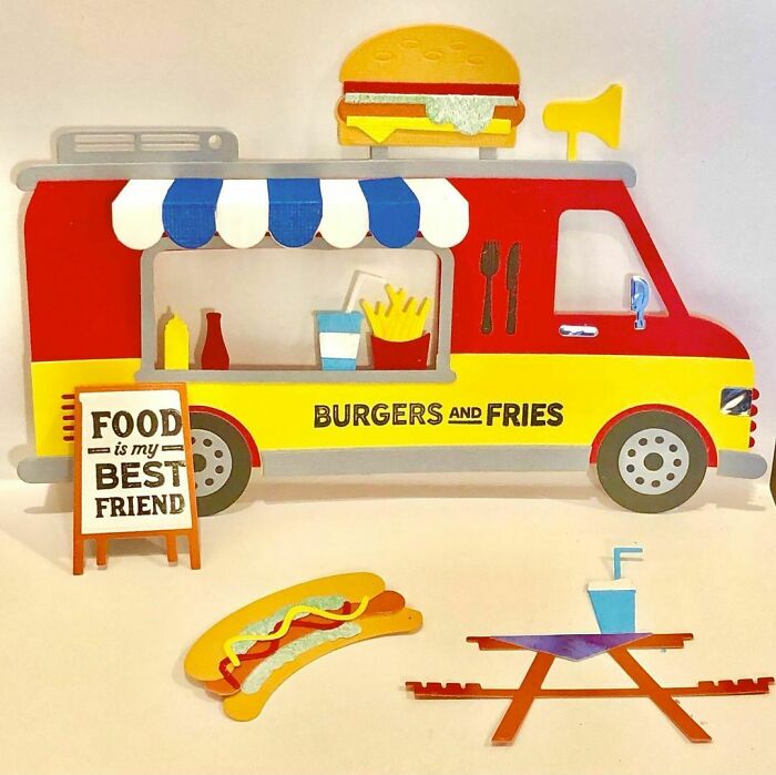 Foodtrack made out of a paper