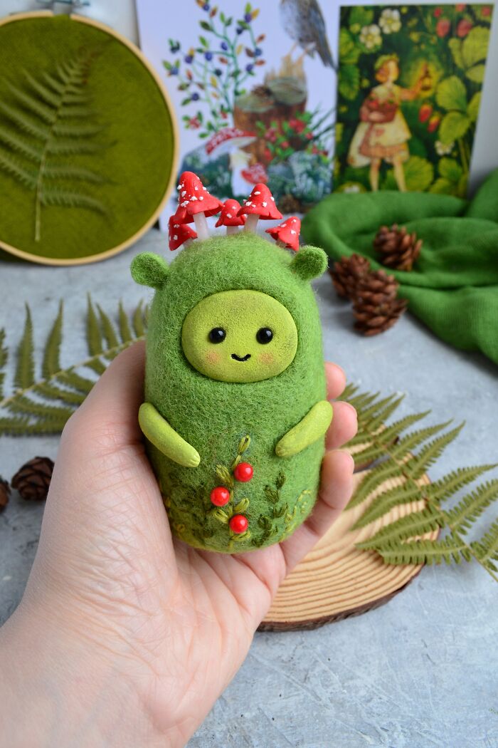 7 Forest Spirits That I Made From Felt