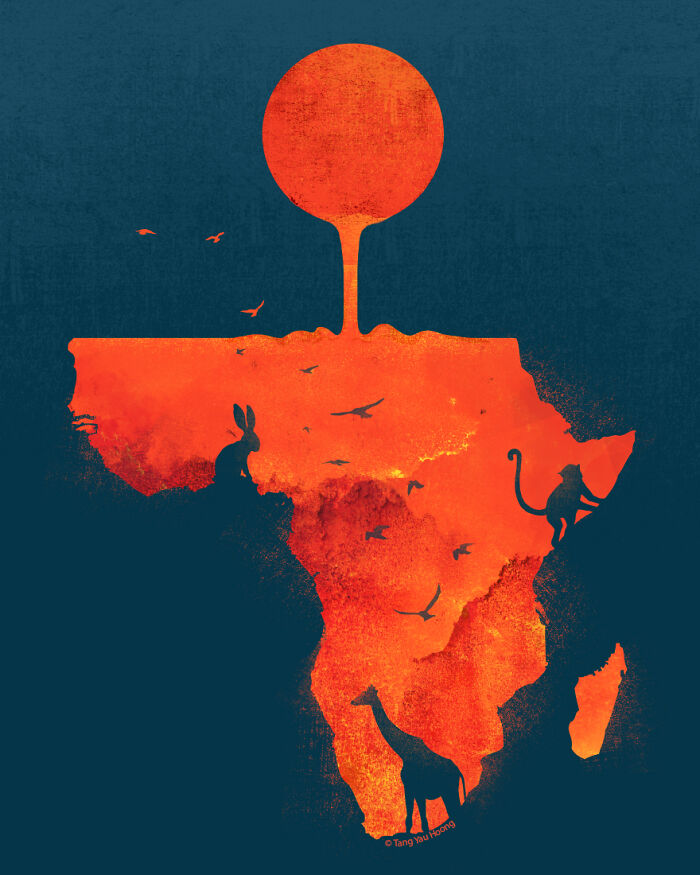 30 Clever Illustrations By Tang Yau Hoong That Make Use Of Negative Space