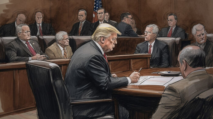 With The Help Of Ai, I Looked Into The Future Where Donald Trump Is Standing Trial For Crimes That He Committed (11 Pics)