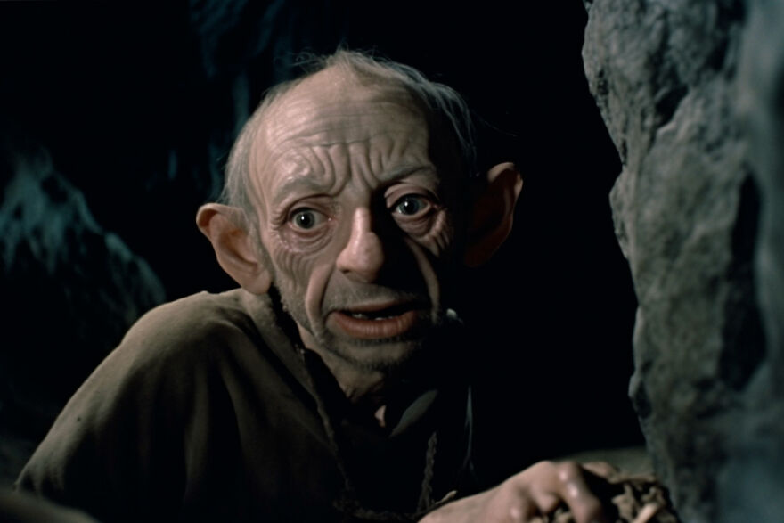 Gollum In A Cave Before Cgi