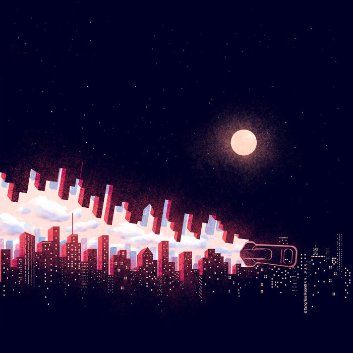 30 Clever Illustrations By Tang Yau Hoong That Make Use Of Negative Space