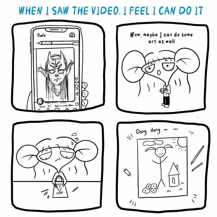 Well, The Art Video Tutorial Made Me Feel I Can Do Nice Art As Well…