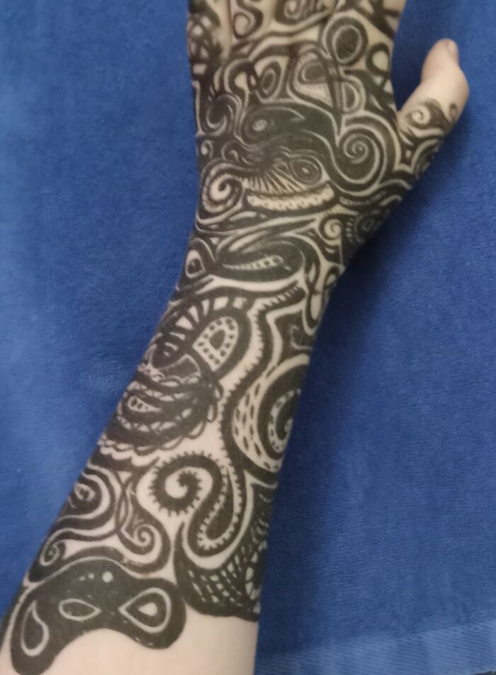 Kinda Sucky Pic, But This Is All Done In Liquid Eyeliner. It Lasts Longer Than Sharpie