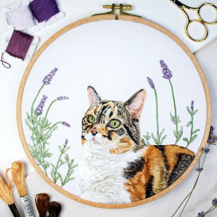 I Made Realistic Embroidered Pet Portraits