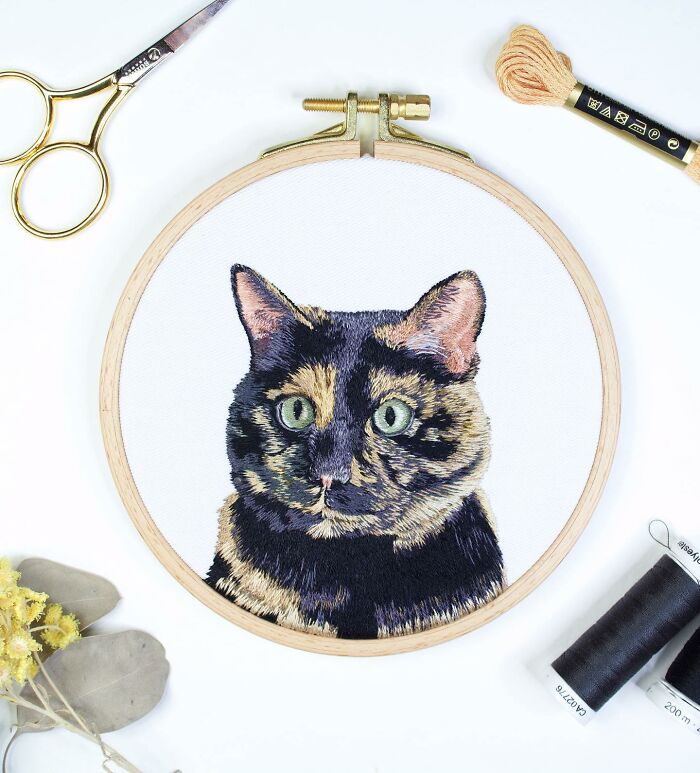 I Made Realistic Embroidered Pet Portraits