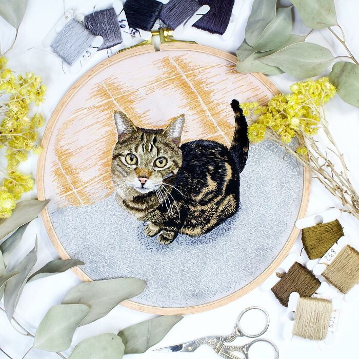 I Made Realistic Embroidered Pet Portraits