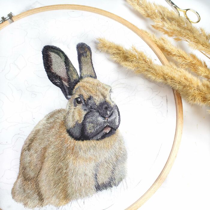 I Made Realistic Embroidered Pet Portraits