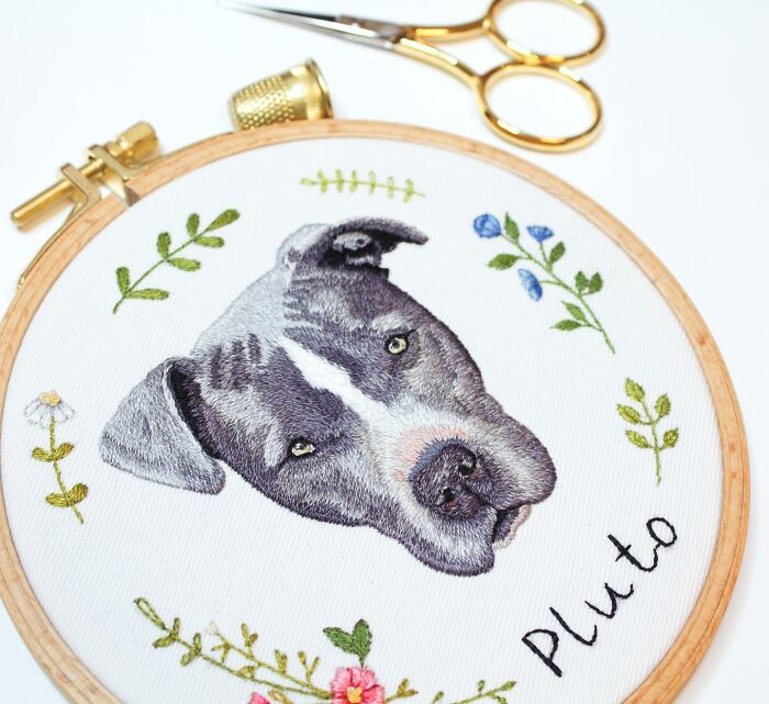 I Made Realistic Embroidered Pet Portraits