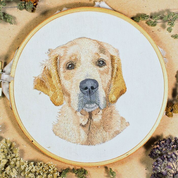 I Made Realistic Embroidered Pet Portraits