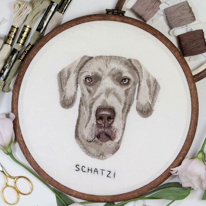I Made Realistic Embroidered Pet Portraits