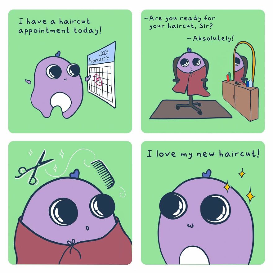 Please Don't Tell Bibs That His Mew Haircut Doesn't Look Much Different