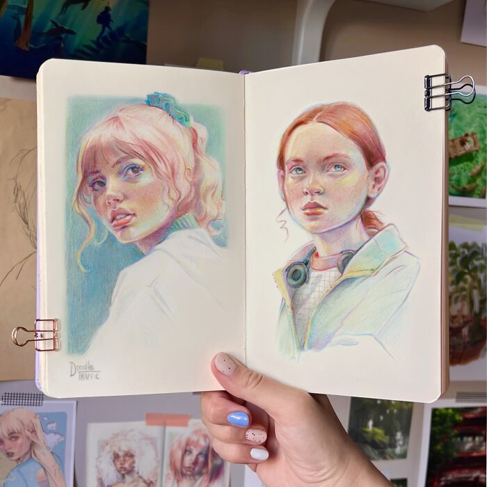 My Self-Taught "Portrait Sketchbooking" Art