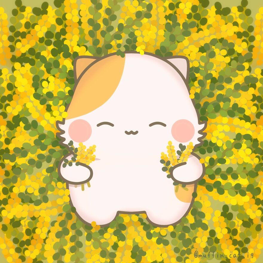 Muffin Loves Flowers