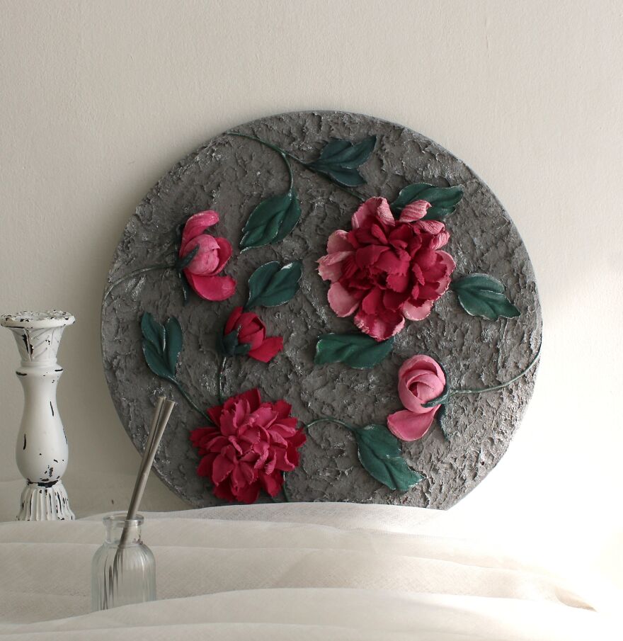 My 20 Floral 3D Paintings From Decorative Plaster