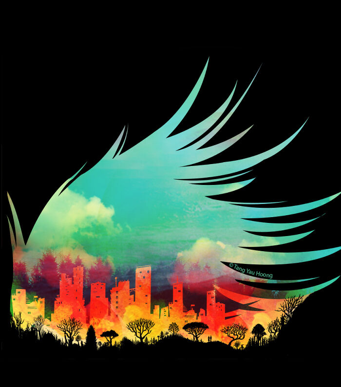 30 Clever Illustrations By Tang Yau Hoong That Make Use Of Negative Space