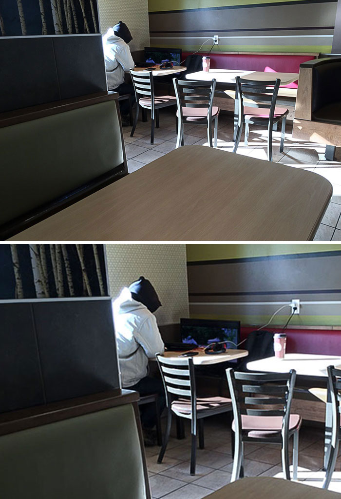 This Dude Brought His Own TV To Watch Movies At McDonald's