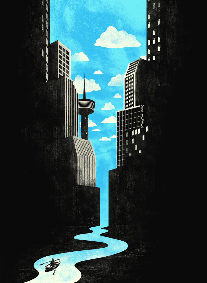 30 Clever Illustrations By Tang Yau Hoong That Make Use Of Negative Space