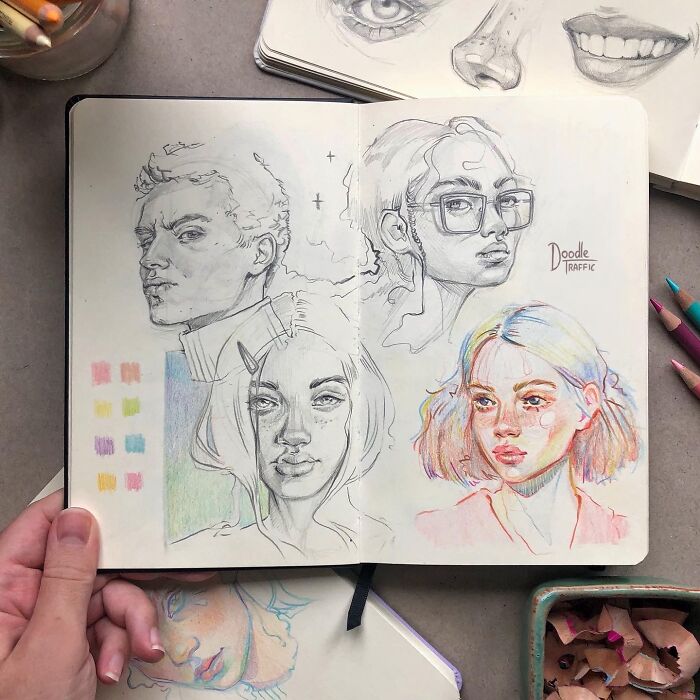 My Self-Taught "Portrait Sketchbooking" Art