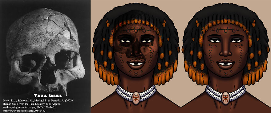 An Iberomaurusian Woman From The Upper Paleolithic Of North Africa, C. 16,100 Years Ago. She Would Have Had Her Upper Incisors Removed In Life