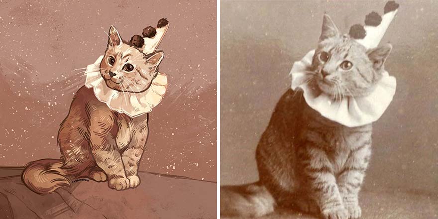 The Funniest Internet-Famous Cat Pics Get Illustrated By Catwheezie (New Pics)