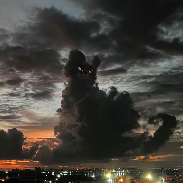 This Artist Reimagines Clouds As Characters By Drawing Shapes Onto Them