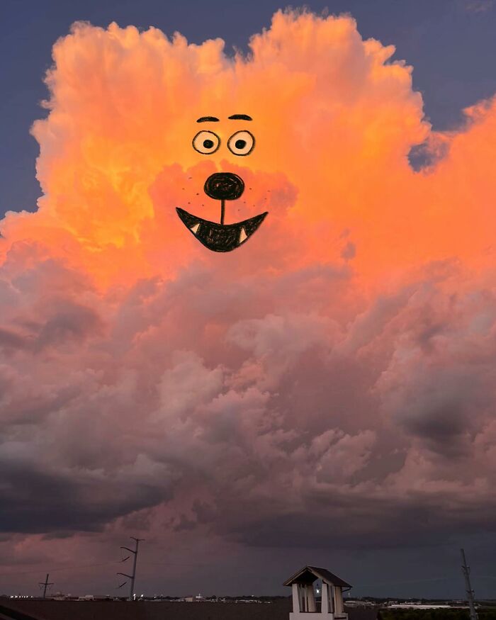 This Artist Reimagines Clouds As Characters By Drawing Shapes Onto Them