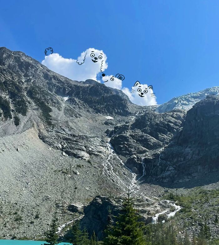 This Artist Reimagines Clouds As Characters By Drawing Shapes Onto Them