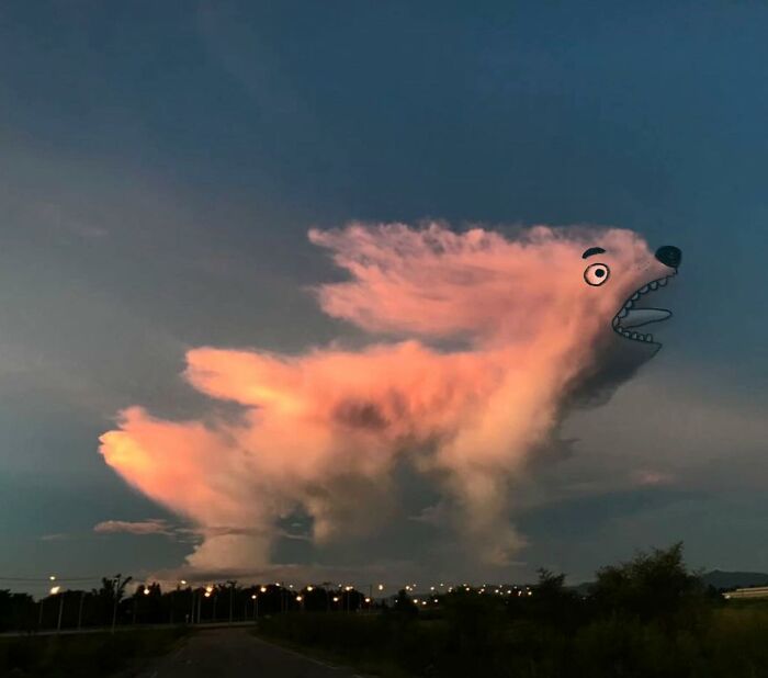 This Artist Reimagines Clouds As Characters By Drawing Shapes Onto Them
