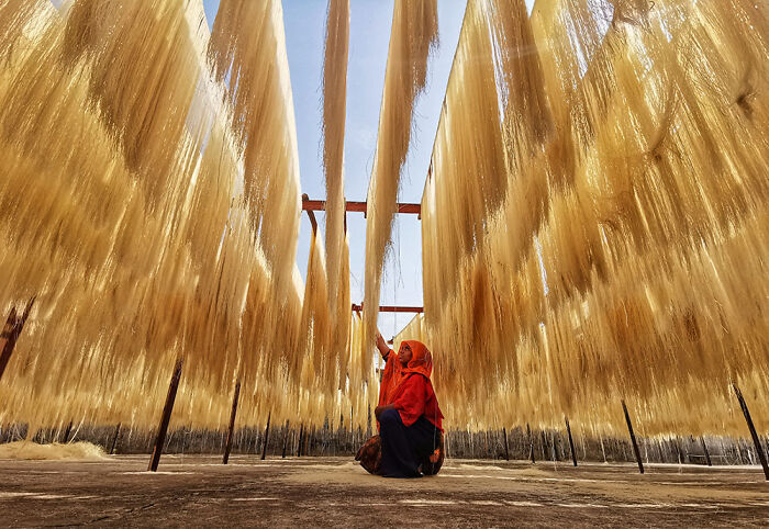 People, Honorable Mention: Drying Vermicelli By Azim Khan Ronnie