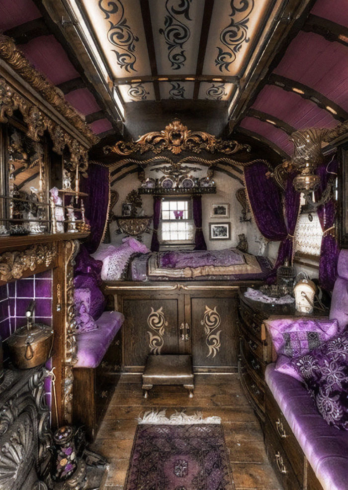 Gypsy Owned Horse Drawn Caravan From The 1800's