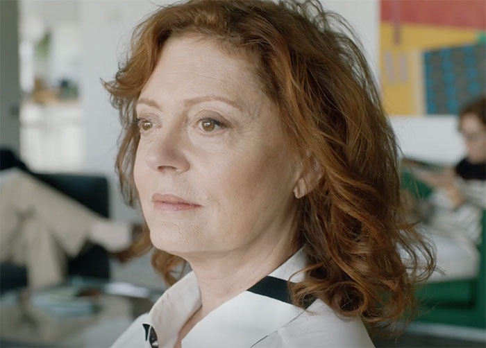 Susan Sarandon standing and looking in the movie