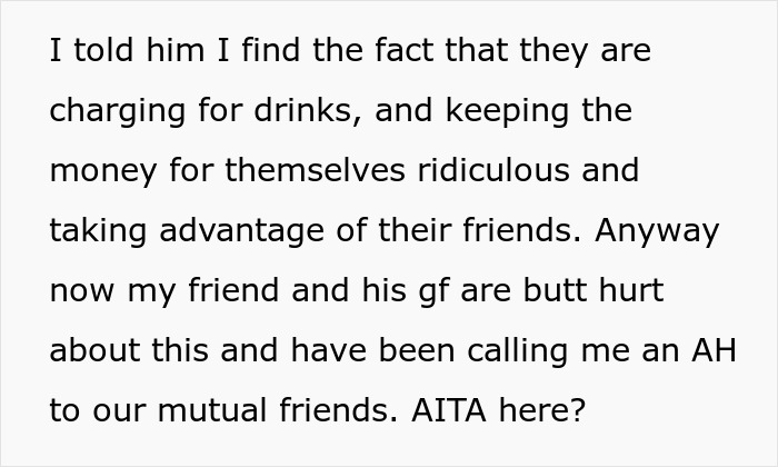 Couple Charge Their Guests For Drinks They Made On Their Kitchen Counter As If It Was A Bar, Are Shocked When They Leave