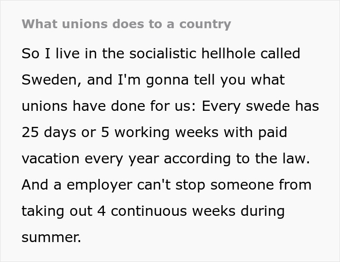 Person Shows Just How Well Swedish Unions And The Social System Overall Work In Their Now-Viral Post On Paid Vacation Days Person Shows Just How Well Swedish Unions And The Social System Overall Work In Their Now-Viral Post On Paid Vacation Days
