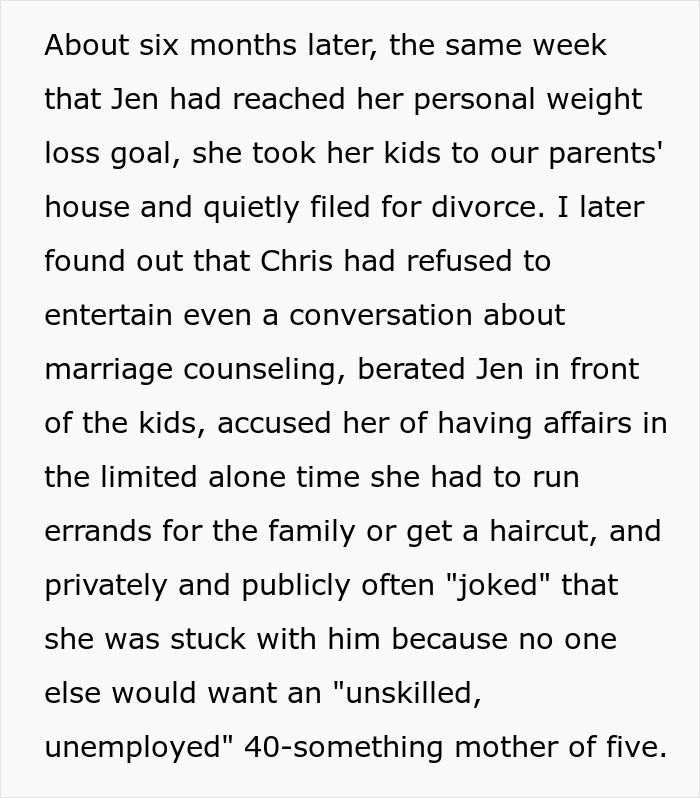 Wife Leaves Husband Red-Faced After He Demands She Lose Weight For His Company Event And She Maliciously Complies