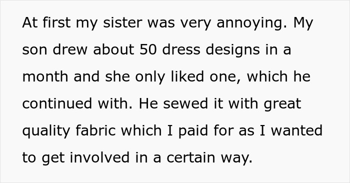 Teenager Spends Loads Of Time Making His Aunt's Wedding Dress Worth $22k-$25k For Free, She Doesn't Even Invite Him
