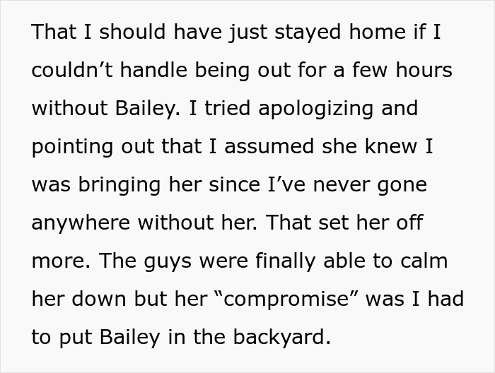 Woman Makes Her Friend Leave Her Service Dog In The Backyard, Is Upset Everyone Hates Her For It After The Woman Gets A Concussion From A Seizure