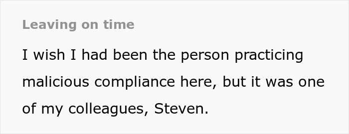 "And Then, At Exactly 7AM, He Quietly Went Home": Lab Employee Maliciously Complies With The Shift Manager As She Orders Him To Keep Working After Hours "And Then, At Exactly 7AM, He Quietly Went Home": Lab Employee Maliciously Complies With The Shift Manager As She Orders Him To Keep Working After Hours