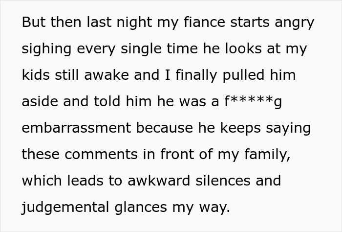 Woman Asks If She's A Jerk For Calling Her Fiancé An "Embarrassment" Because He Repeatedly Tried To Overstep Her Boundaries During A Getaway With Her Family Woman Asks If She's A Jerk For Calling Her Fiancé An "Embarrassment" Because He Repeatedly Tried To Overstep Her Boundaries During A Getaway With Her Family