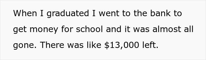 Family Are Furious With Daughter After She Sues Them For Stealing Her College Fund So Their Son Could Have A Grand Wedding