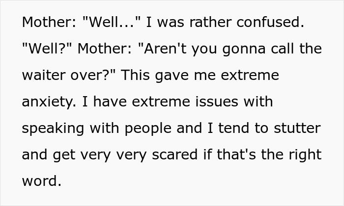 Person Shares How They Failed To Notice Key Cues That Their Parents Wouldn't Pay For Their 18th B-Day Dinner Person Shares How They Failed To Notice Key Cues That Their Parents Wouldn't Pay For Their 18th B-Day Dinner