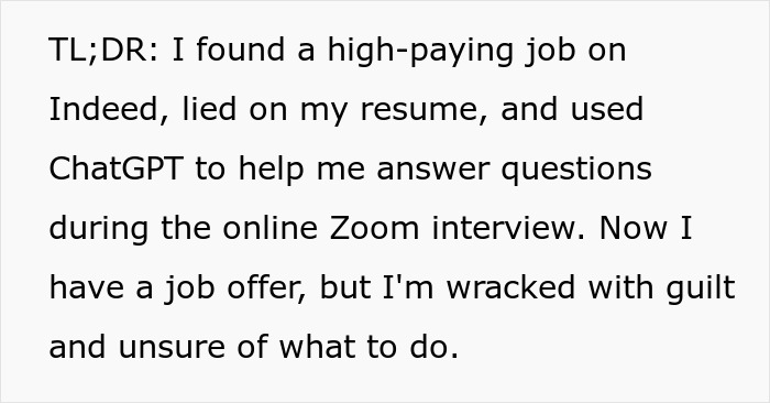 "I Feel Like A Total Fraud": Person Gets Hired For A High-Paying Job After Using AI During Interview