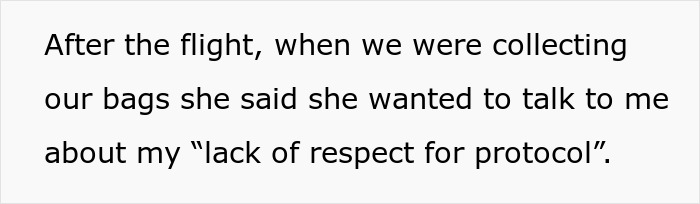 Boss Expected This Employee To Give Up Her 1st Class Seat For Her, Says She Has A "Lack Of Respect For Protocol" When She Doesn't Boss Expected This Employee To Give Up Her 1st Class Seat For Her, Says She Has A "Lack Of Respect For Protocol" When She Doesn't